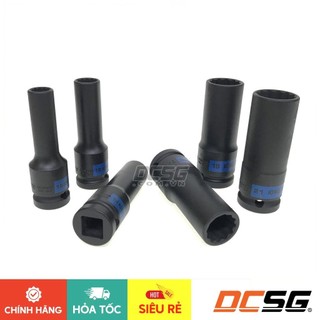 Đầu tuýp 12 cạnh 10-21mm chuôi 1/2" đen dài Kingtony | DCSG