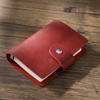 Genodern a8 mini dễ thương sổ tay lịch trình sách da thật chính hãng tay tài khoản di động bỏ túi notepad rời-leaf tạp chí sách