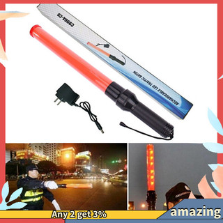 54cm LED sạc giao thông Baton Cảnh báo tín hiệu an toàn nhấp nháy Đèn đỏ