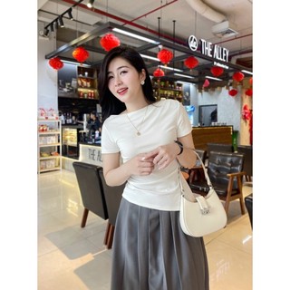 Áo Thun Nhún Eo Vạt Lệch