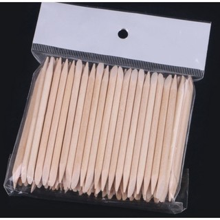 Que gỗ làm nail, que gỗ làm móng, que đẩy da mini, cây đẩy da chết làm móng, tháo móng úp, cậy móng chuyên dụng