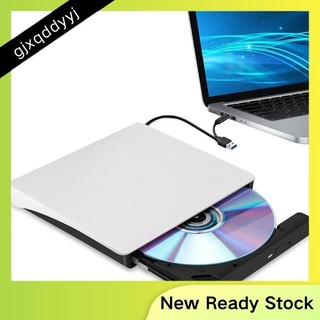 Cd gắn ngoài DVD + / -RW Drive, USB 3.0 & USB-C Di Động CD & DVD ROM Burner Player Reader Writer Rewriter Disc Drive Bền Dễ Dàng Lắp Đặt Dễ Dàng Sử Dụng, Trắng