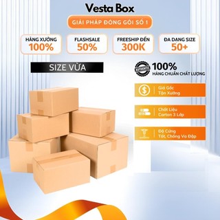 Thùng Hộp Carton Giấy Nắp Đối Đóng Gói Hàng - Hộp Đựng Bao Bì Size Vừa Quần Áo Trang Sức Mỹ Phẩm Gia Vị Quà Giấy Ăn