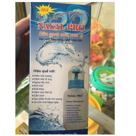 Bình rửa mũi Nasal Pro làm sạch hiệu quả dễ dùng cho cả người lớn và trẻ nhỏ vê sinh mũi họng xoang