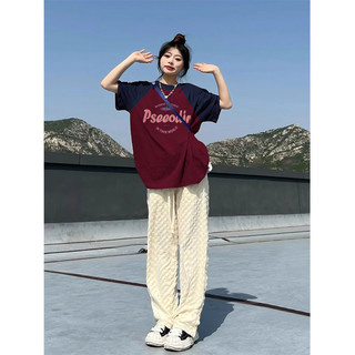 Nrvp [Mới 100% Cotton] Áo thun ngắn tay nữ Tee Baggy Nam Nữ Baggy Tròn Unisex Cổ dáng rộng In Áo độc đáo