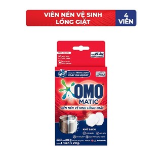 Hộp 4 viên nén vệ sinh lồng giặt omo matic - 80gr/hộp