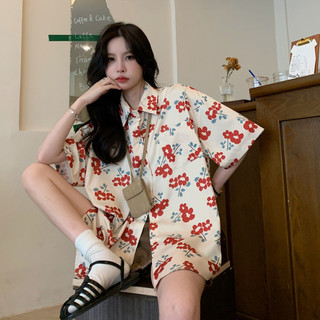 2024 Mới Retro Hồng Kông Phong Cách Áo Sơ Mi Nữ Du Lịch Ngày Lễ Hoa Áo Sơ Mi Ngoài Mặc Phong Cách Hồng Kông Mỏng Chống Nắng Hàng Đầu