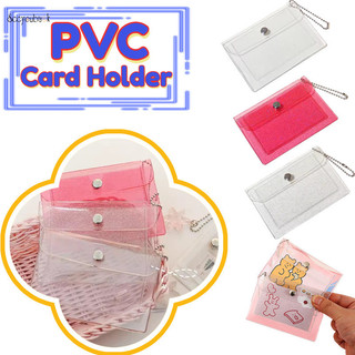 Thời Trang Trong Suốt Chống Thấm Nước Lấp Lánh PVC Hộp Đựng Thẻ Kinh Doanh Ví Đựng Thẻ Tín Dụng Túi Đựng Thẻ ID Ví Đựng Tiền Xu Có Móc Khóa