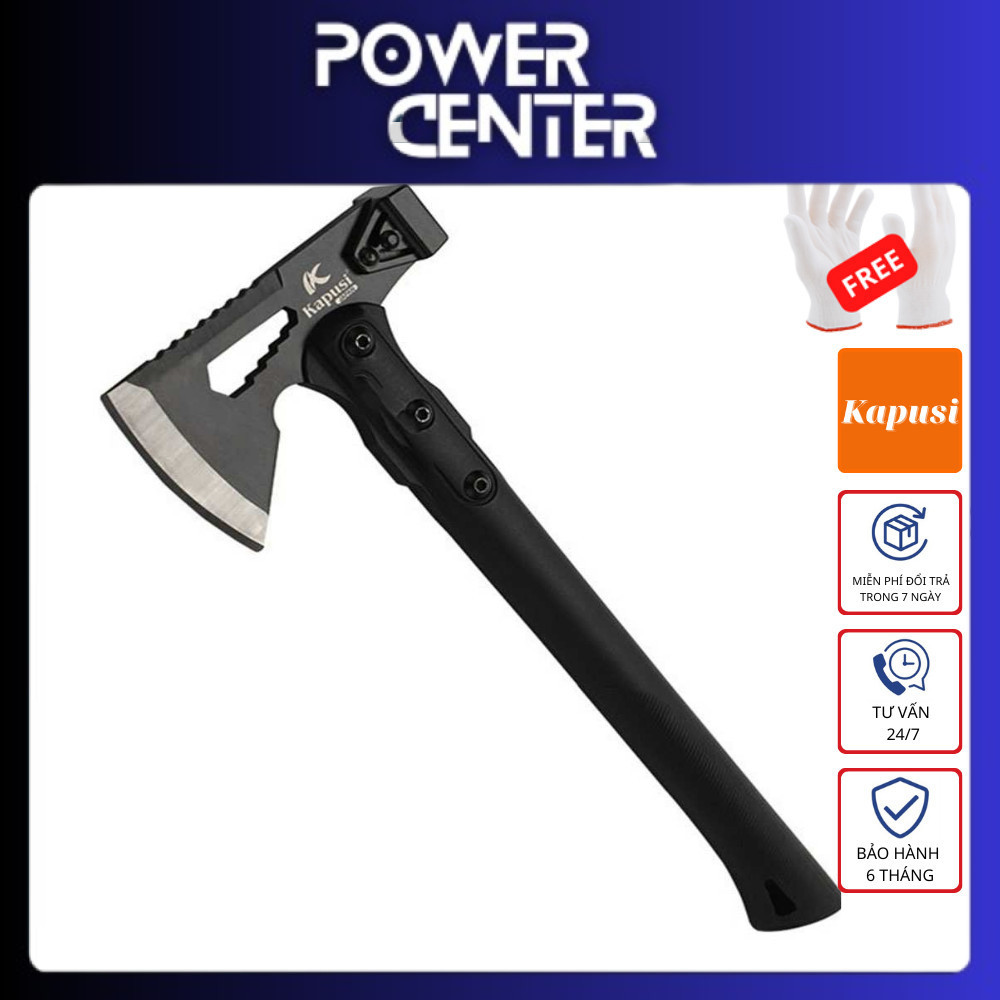 BÚA RÌU KAPUSI K-9507 KÍCH CỠ 370MM, RÌU ĐA NĂNG NHẬT BẢN CHUYÊN DÙNG CHO ĐI PHƯỢT - HÀNG CHÍNH HÃNG