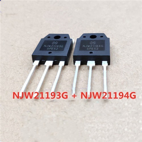 2 Cái (1 Cái njw21193g 1 Cái njw21194g) njw21193 njw21194 TO-3P 16A 250V 200W PNN pnp Bóng bán dẫn n