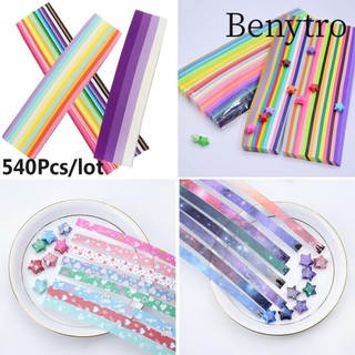 Benytro 540 Giấy Gấp Origami Hình Ngôi Sao Nhiều Màu Sắc Dùng Để Trang Trí Sổ Tay