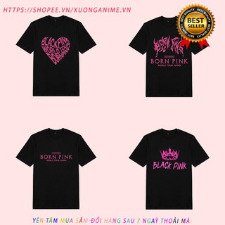 BST Áo thun Black Pink _ Mẫu áo thun hắc hường in hình LOGO BLACK PINK WORLD TOUR IN HANOI