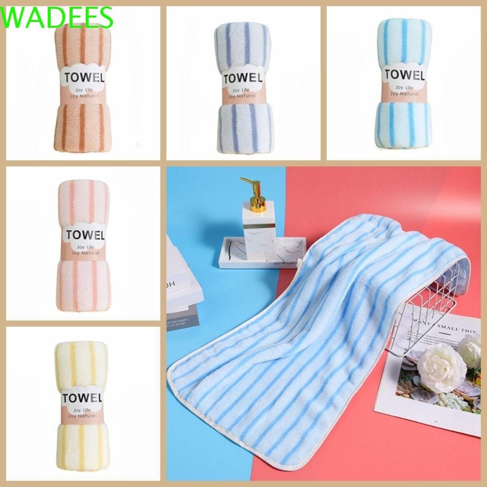 Khăn nhung san hô WADEES, Khăn sọc khô nhanh bằng vải Cotton, Khăn mặt