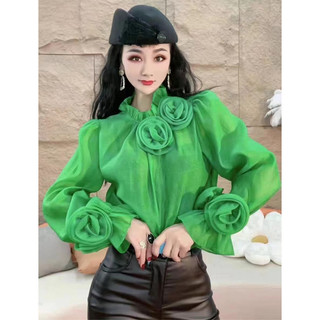 Áo sơ mi chống nắng dài tay hoa ba chiều thời trang Uibey 527 #