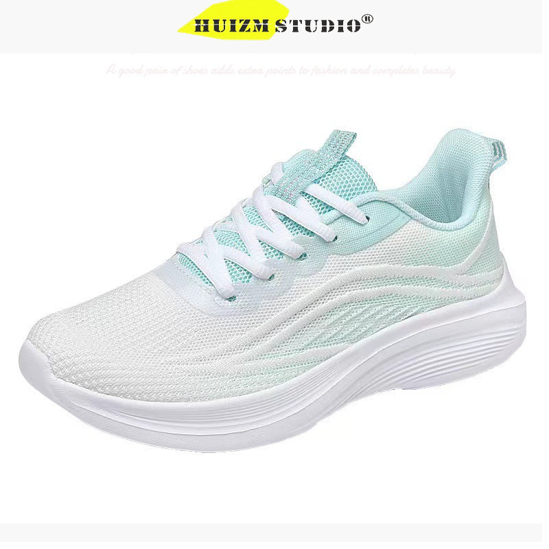Giày thể thao HUIZUMEI dành cho nữ Giày chạy bộ nhẹ thông thường dệt kim bay ngoài trời mới