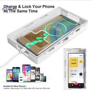 Hộp khóa hẹn giờ tù điện thoại di động Hộp lưu trữ điện thoại thông minh an toàn Hộp lưu trữ hộp đựng khóa để tự kỷ luật Khóa thời gian tự kiểm soát mới