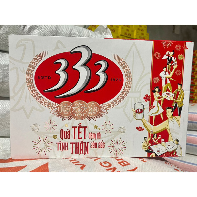 Thùng 24 Lon Bia 333 Mẫu Tết Xuân X 330ml [san pham chat luong]