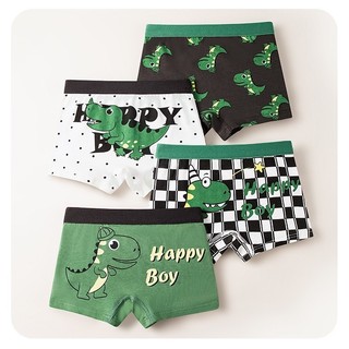4 Miếng Cotton Nguyên Chất Quần Lót Trẻ Em Bé Boxer Bé Trai Boxer Quần Short Khủng Long Bé Trai Giữa Lớn Trẻ Em Quần Lót Trẻ Em Trẻ Em