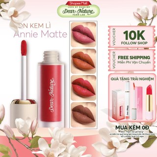 Son kem lì Dear Nature annie matte lip cream 5ml