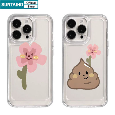 Suntaiho Ốp lưng Iphone Thời Trang trong suốt in hình Vui Nhộn Sáng Tạo Họa Tiết Hoa Graffiti Ốp điện thoại TPU Trong Suốt Softcase Cao Cấp Chống Sốc Cho Iphone 15 14 12 13 11 Pro Max IP 7 8 Plus Iphon X Xs XR Xs Max