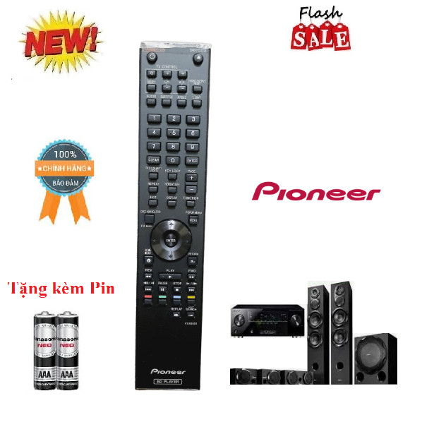 Remote điều khiển dàn âm thanh Pioneer- Hàng chính hãng theo máy mới 100% Tặng kèm Pin