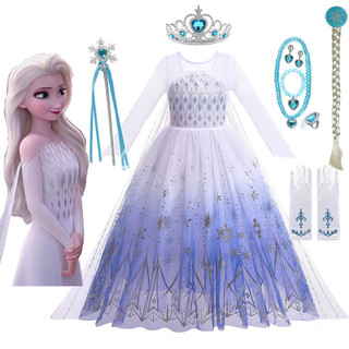 Đầm Công Chúa Bé Gái Disney Công Chúa Phục Sinh Trang Phục Hóa Trang Frozen Elsa Rapunzel Đảng Quần Áo Trẻ Em