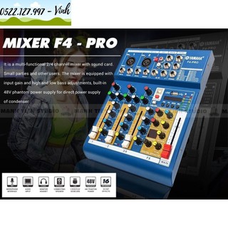 Mixer Yamaha F4 Pro - Tích hợp vang số 16 chế độ vang- Chuyển đổi thành soundcard livestream karaoke - kaka audio