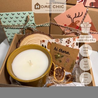 Nến thơm cốc hình dáng chậu cây cho mùa giáng sinh, quà tặng xmas, valentine, sinh nhật, 8/3| HOME CHIC CORNER
