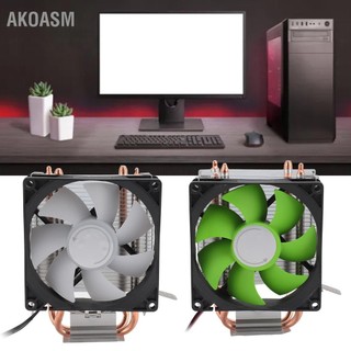 AKOASM Tản Nhiệt CPU Kép Ống Dẫn 48CFM DC12V Hoạt Động Êm Thủy Lực Mang Quạt Cho Intel LGA 775 1150 1151 1155 1156 1200