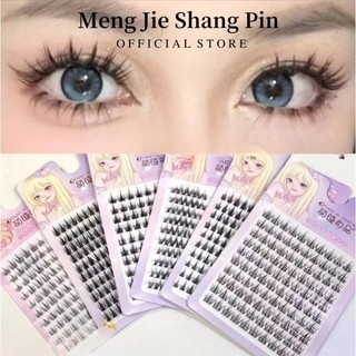 MengJieShangPin 10 Hàng Lông Mi Giả Cong Dày Tự Nhiên Có Keo Dán Tái Sử Dụng Nhiều Lần