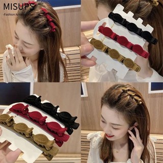 Misups tóc mái tạo kiểu thắt bím nhiều màu sắc cho nữ