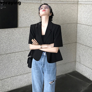 spraying áo blazer nữ áo vest nữ Korean trendy High-quality cổ xưa WFK2430IA9 12Z240320