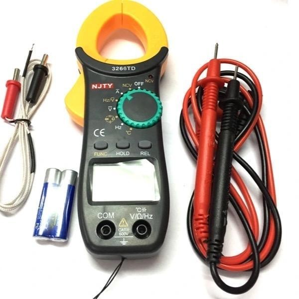 Đồng hồ Ampe kìm kẹp NJTY 3266TD vạn năng đo tụ, tần số, nhiệt độ