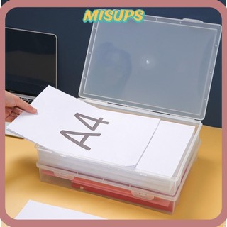 Hộp đựng hồ sơ chứng chỉ MISUPS, Hộp đựng tài liệu hình vuông bằng nhựa, Hộp lưu trữ chống bụi