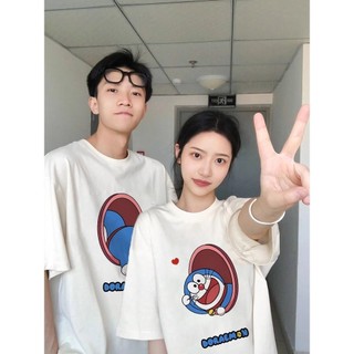 HIIXIIVI [Thương hiệu mới 100% Cotton] Áo thun ngắn tay Unisex Nam Nữ Baggy Cổ tròn in dáng rộng Áo cặp đôi 2024