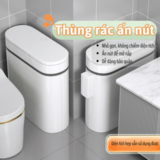 Thùng Rác Có Nút Grand Haven Phong Cách Nhật Bản Linh Động Cho Các Phòng Với Thiết Kế Thông Minh Nắp Kín Không Gây Mùi