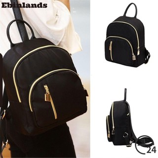 Ba Lô Du Lịch Mini Vải Oxford Màu Đen Đa Năng Thời Trang Cho Nữ