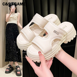 C&S  Dép sandal nữ Hở Ngón Đế Dày Có Quai Cài 2023NEW Mùa hè Kiểu Dáng Thời Trang Lịch lãm Bảnh bao Phù hợp Trẻ trung FDL244049D 14Z240402