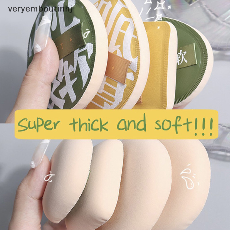 Hj XL Water Drop Air Cushion Powder Puff Soft Thicked Sponge Face Concealer Foundation Hide Pores Female Beauty Cosmetics Tool n