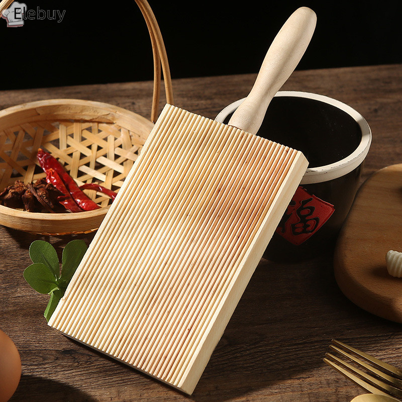 [Elebuy] Bảng Gnocchi Ý Dụng cụ làm bánh nhà bếp bằng gỗ Pasta Maker Chuyên nghiệp Bảng lăn Gnocchi 