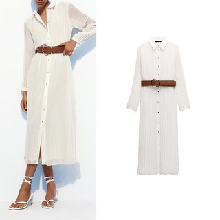 Váy phụ nữ Zara mùa xuân thoải mái váy đơn giản 8372089