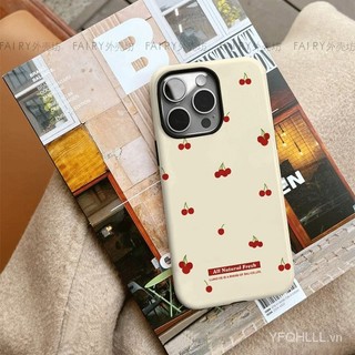 Ốp Điện Thoại 2 Lớp Cherry Tương Thích iPhone11 12 13 14 15 12Promax 13Promax 14Pro 14Promax X XS XR Ốp Chống Sốc K35V