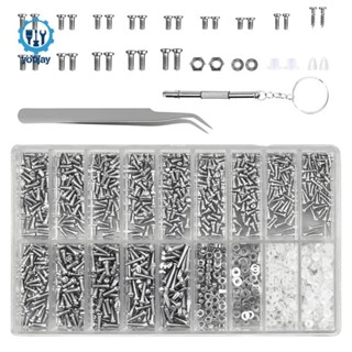 Yotijay 1000 Chiếc Kính Mắt Sửa Chữa Bao Gồm Miếng Đệm Mũi Đai Ốc Máy Giặt Thép Không Gỉ Nhỏ