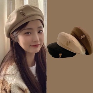  Mũ nón beret nồi bánh tiêu nữ Hàn Quốc Alara By Love ulzzang đẹp mùa đông thời trang màu trắng nâu be đen 