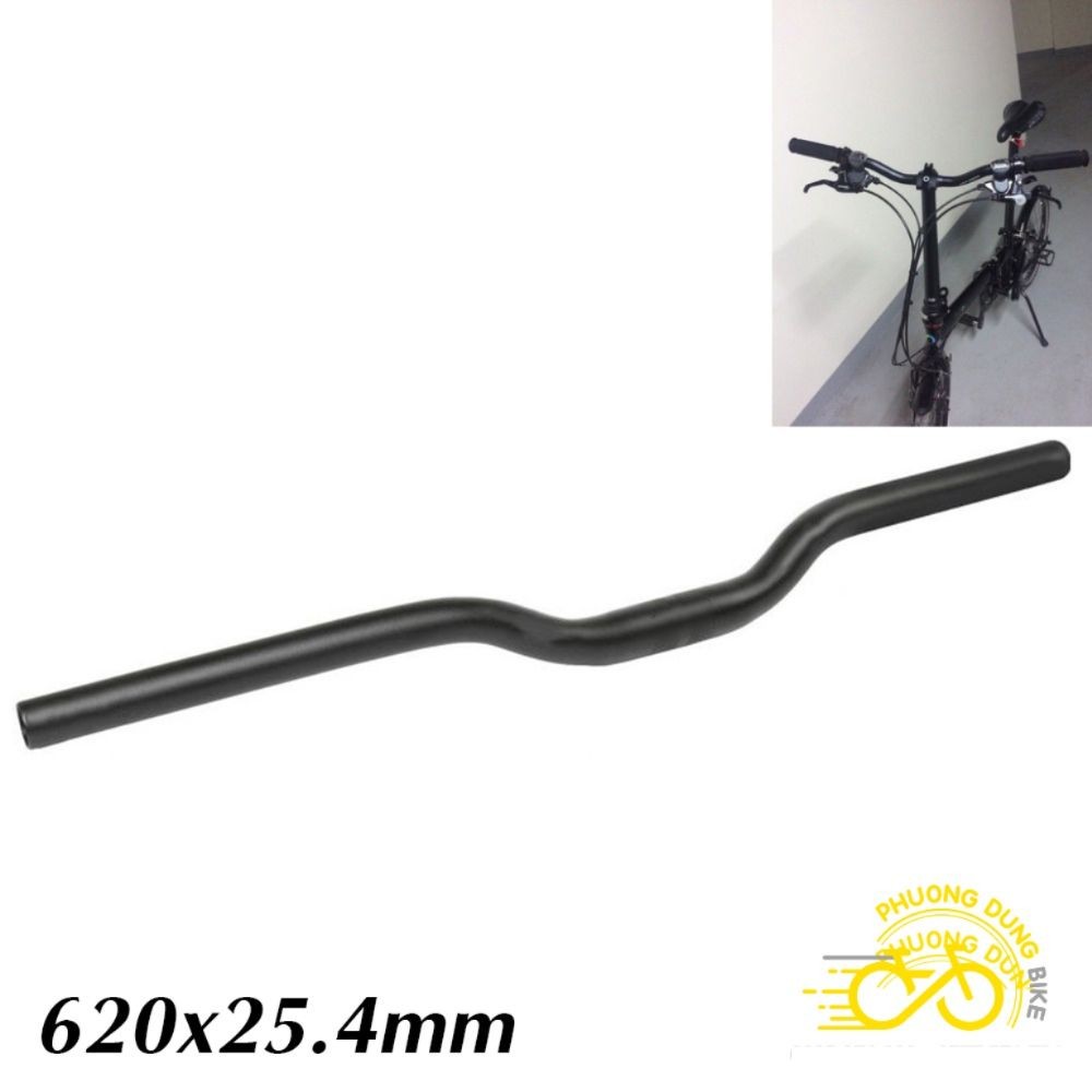 Ghi đông ngang nhôm xe đạp 25.4x620mm