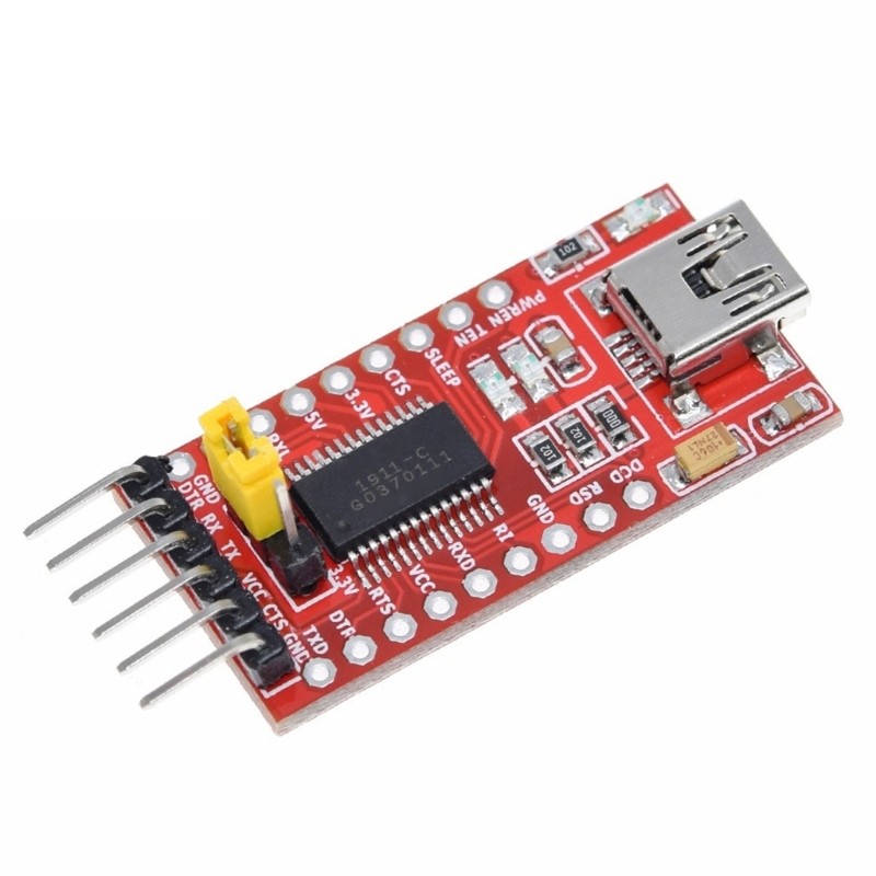 QUU Mini USB sang TTL Bộ chuyển đổi nối tiếp Mô-đun 5v 3 3v Đột phá USB sang TTL