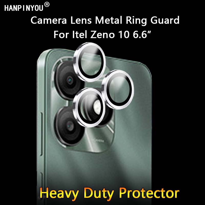(1Pack = 3Rings) Dành cho itel ZENO 10 6.6 "Siêu Mỏng Trong Suốt Bảo Vệ Ống Kính Máy Ảnh Vòng Kim Lo