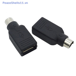 PeaceShells USB To PS2 Adapter Cable Round Head Mouse And Keyboard Interface Converter VN