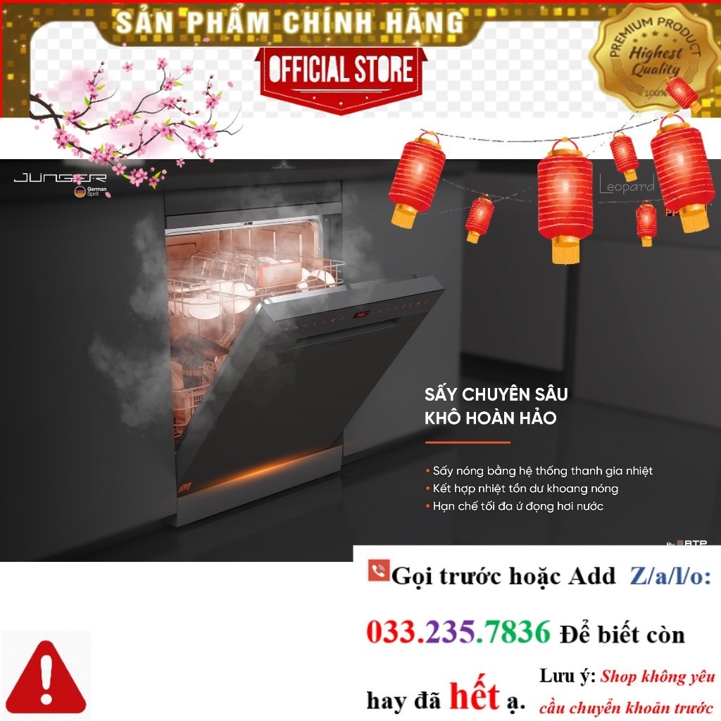 [HÀNG CHÍNH HÃNG] MÁY RỬA BÁT JUNGER DWJ-143 <nEw<