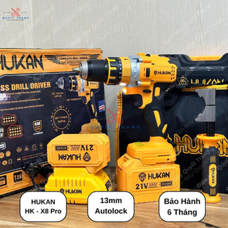Máy khoan pin hukan x8 pro đầu kẹp 13mm autolock lực siết lớn 125n.m 3 chức năng chính hãng hukan điện máy quyết trang